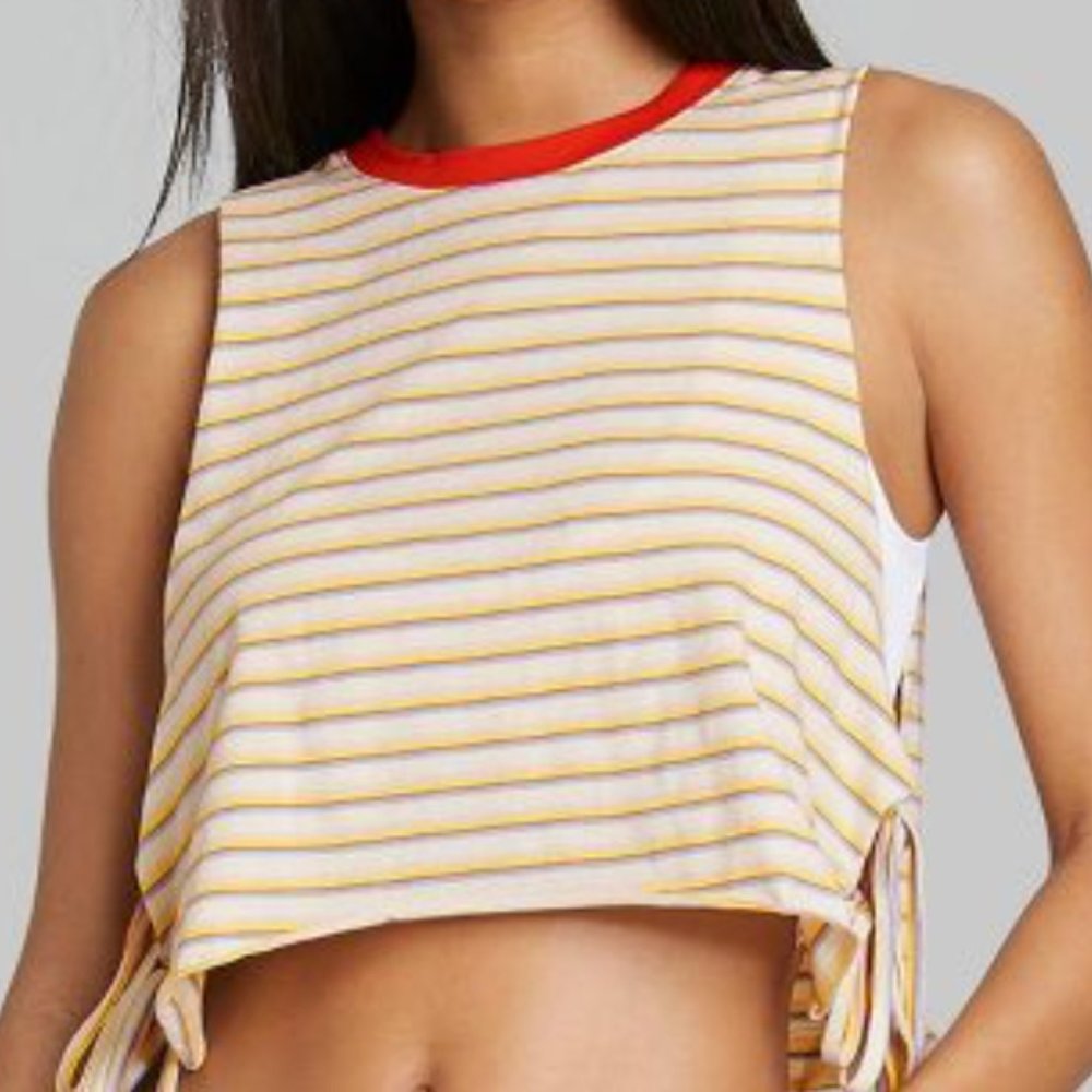 Target Yellow & Red Striped  Medium Tank Top
